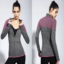 High quality Women Sports and fitness jogging jacket professional women’s fitness yoga outdoor running quick-drying coat jacket