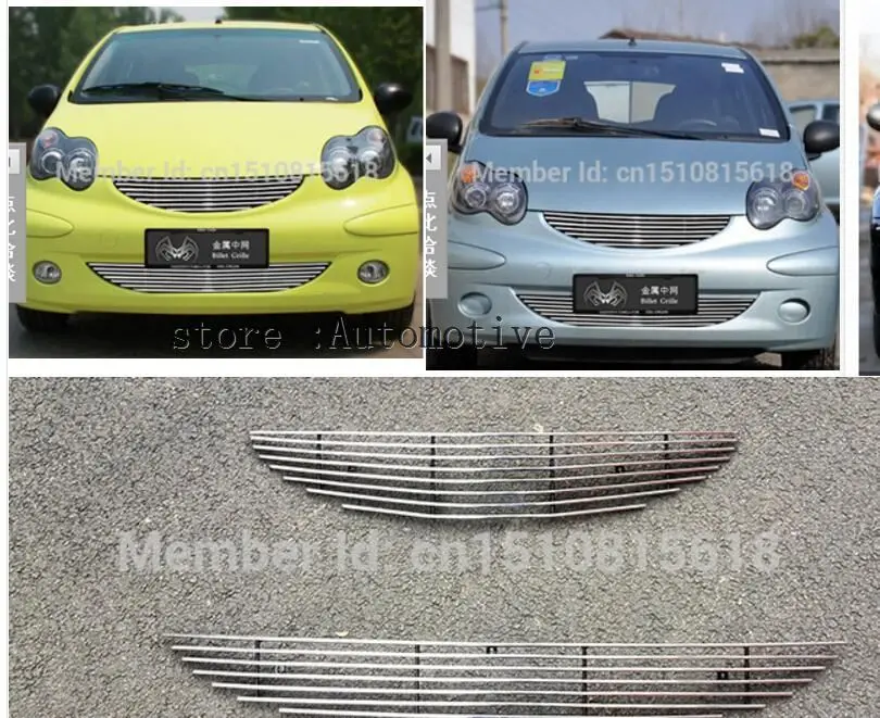 

2008-2013 for BYD F0 Quality Stainless steel Car front bumper Mesh Grille Around Trim Racing Grills