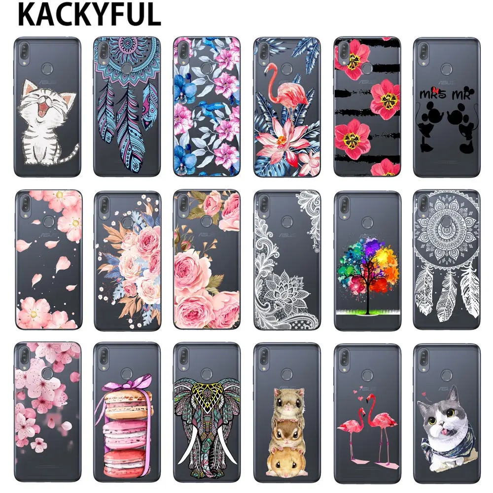 

For Asus Zenfone Max Pro M2 ZB631KL Case Back Cover Soft TPU Silicone Pattern Case For Asus Zenfone Max Pro M2 ZB633KL Coque Bag