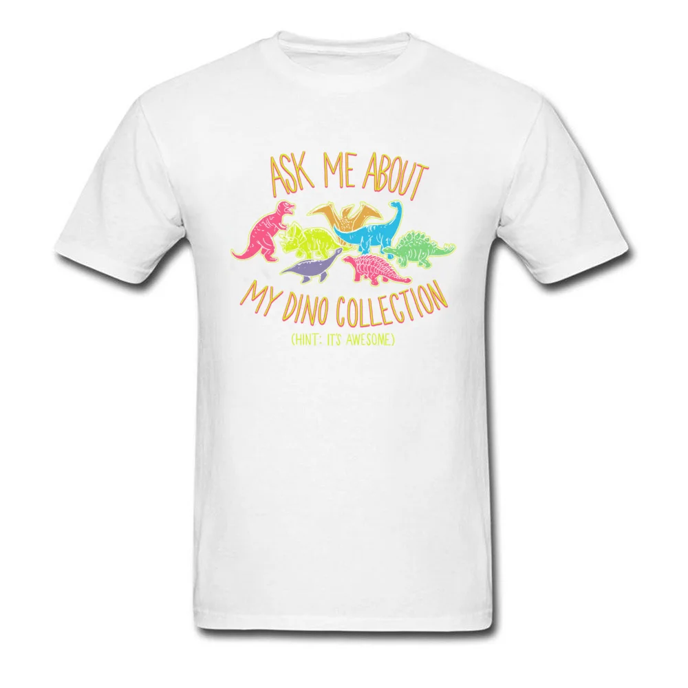 Normal dino collection 5493 Men T Shirt Newest Autumn Short Sleeve Crewneck 100% Cotton Tops & Tees Normal Tee-Shirt dino collection 5493 white