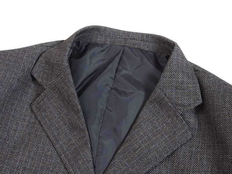 WAEOLSA Mature Men Casual Blazers Gray Small Plaid Suit Jackets Middle Aged Man Little Check Pattern Blazer Father Garment Spring (4)