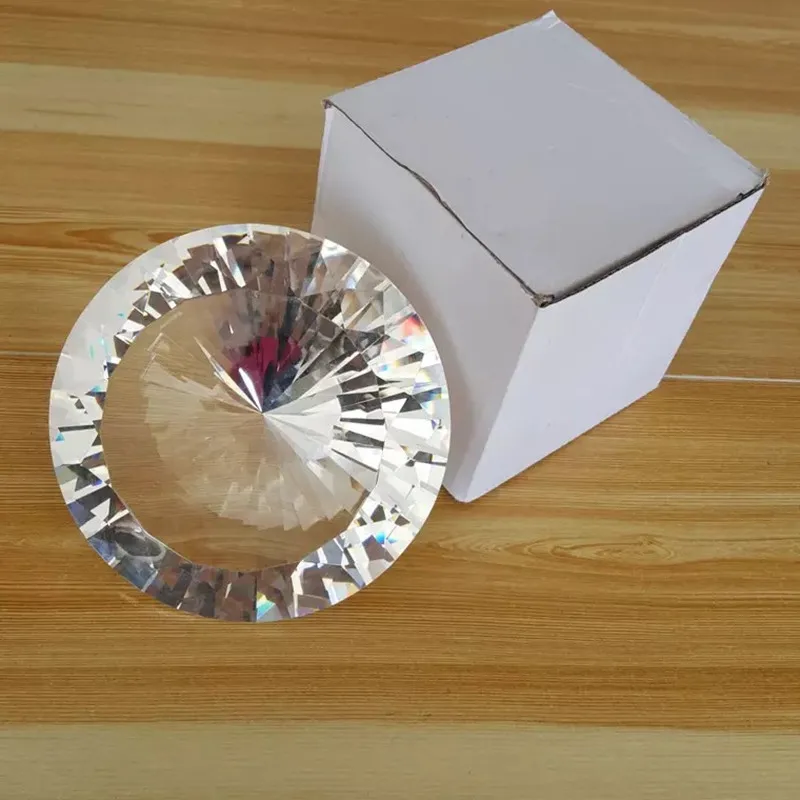 Shinning Crystal Glass Facet Diamond Paperweight Home Office Table Decor 100mm 4 inch big Faceted diamond Free Shipping Shinning Crystal Glass Facet Diamond Paperweight Home Office Table Decor 100mm 4 inch big Faceted diamond Free Shipping