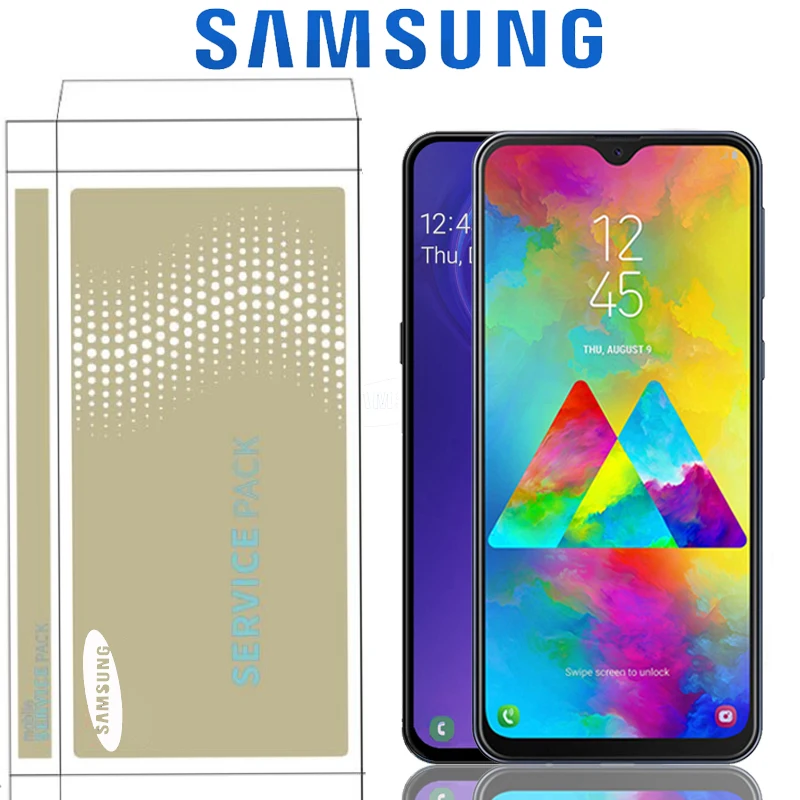 Дисплей для samsung Galaxy M20 SM-M205 M205F M205G/DS lcd кодирующий преобразователь сенсорного экрана в сборе Замена