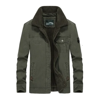 

2018 AFS JEEP Winter Autumn Fleece Parka Men Thicken Warm Military Jackets & Coats Army Safari Style Middle-aged Outdoor Jackets