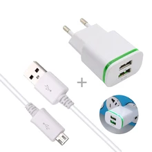 Original LED 2.1A Charging Travel AC Wall Charger & Micro Usb Data Cable For Samsung S4 S6 S7 A3 A5 j5 Note 4 For Android phones