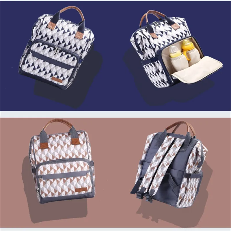 2018 Spring Geometric Pattern Three-Dimensional Diaper Bags Beatiful Female Travel Storage Bag Strap Soft Handle Backpack13