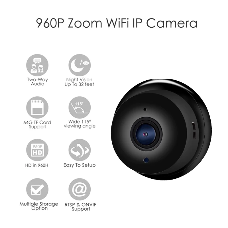 Wistino 960 P Беспроводная ip камера VR Мини wifi ИК ночного видения умный дом безопасности