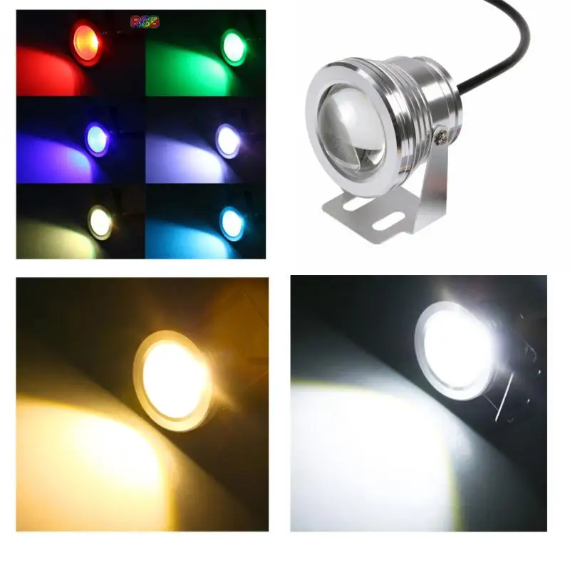 10W 12V RGB белый/теплый белый светодиодный подводный светодиодный прожектор светильник IP68 Водонепроницаемый Пруд аквариум ночные лампы