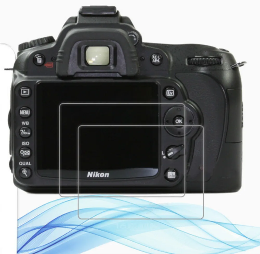 2 шт. в упаковке для Nikon D90 D7000 0,3 мм 2.5D 9H прозрачная защитная пленка из закаленного стекла для цифровых зеркальных камер lcd