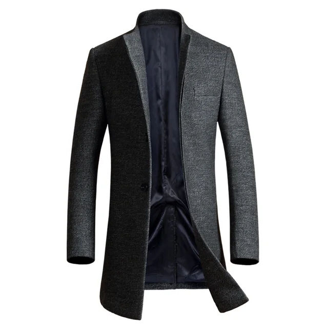 Buy Cashmere Coat Men 2017 Winter New Long Wool Blends