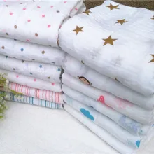 Многоцелевой Детские Органические хлопковый муслин пеленать одеяло пеленальные одеяла новорожденных Детское одеяло банное полотенце для закутывания