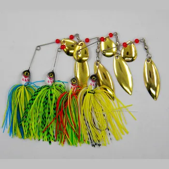 

4PCS/Lot Fishing lures20.5G Hooks Spinner bait swivel wobbler isca artificial hard bait fishing tackle Swimbait tackle all depth