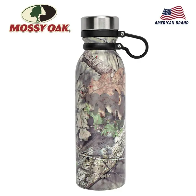 MOSSY OAK 20,5 унций вакуумная Изолированная бутылка для воды из нержавеющей стали с широким горлом герметичная двухслойная бутылка в форме колы камуфляж