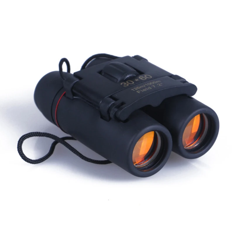 30x60 Compact Zoom Binoculars Long Range Folding HD Powerful Mini Telescope BAK4 FMC Optics For Hunting Sports Camping