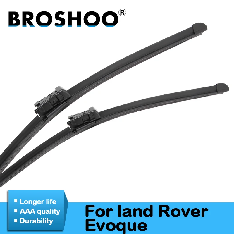 

BROSHOO Car Wiper Blades Natural Rubber For Land Rover For Evoque 24"&21",2011 2012 2013 2014 2015 2016 2017 Fit Push Button Arm