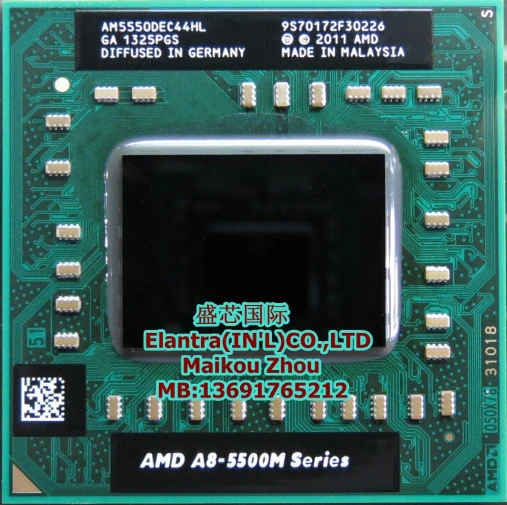 cpus AMD Laptop CPU A8 5500M A8-5500m  a8 5500M Socket FS1 CPU 4M Cache/2.1GHz/Quad-Core Notebook processor amd cpu