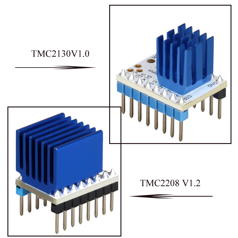 Драйвер шагового двигателя MKS TMC2208 V1.2 TMC2209 TMC2130 V1.0 бесшумная Бесшумная защита для