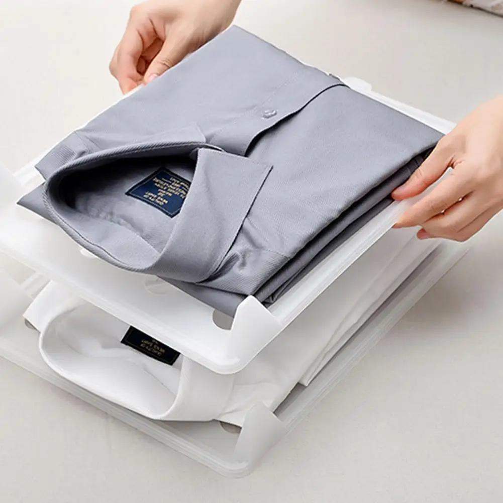 

Clothes Fold Board PP Storage Rack Organizer System Closet Wardrobe Stack Shirts Organizer Tools Anti-wrinkle Folding Board