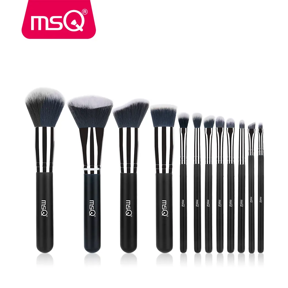 

MSQ Professional Makeup Brush Set 12pcs Powder Foundation Eyeshadow High Quality Make Up Brushes Soft Synthetic Hair Cosmetics