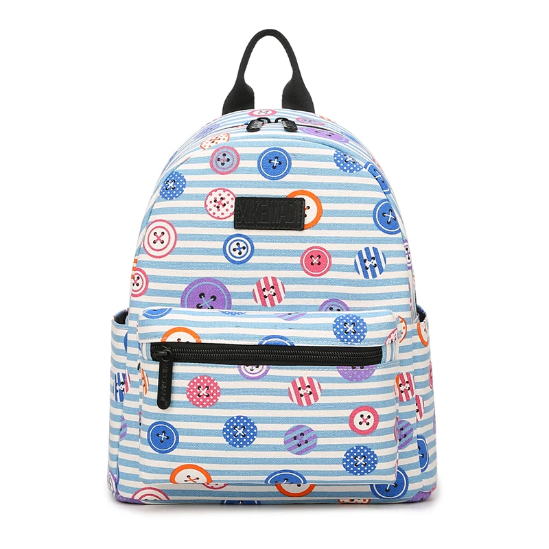 

School Backpack Bags for Teenage Girls 2019 Hot Women Bagpacks Female Mini Escolar Mochilas Feminine Button Printed Sac A Dos