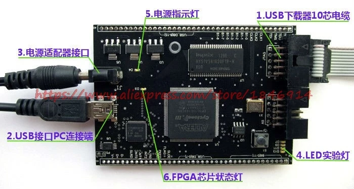 Бесплатная доставка CY7C68013A ALTERA3 Совет по развитию FPGA + USB EP3C10E144c8n