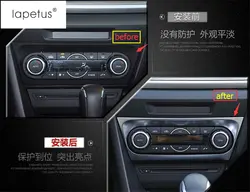 Интимные Аксессуары для Mazda 3 Axela Hatchback седан 2014 2015 2016 Matt спереди кондиционер CD Панель переключатель Рамки крышка отделка