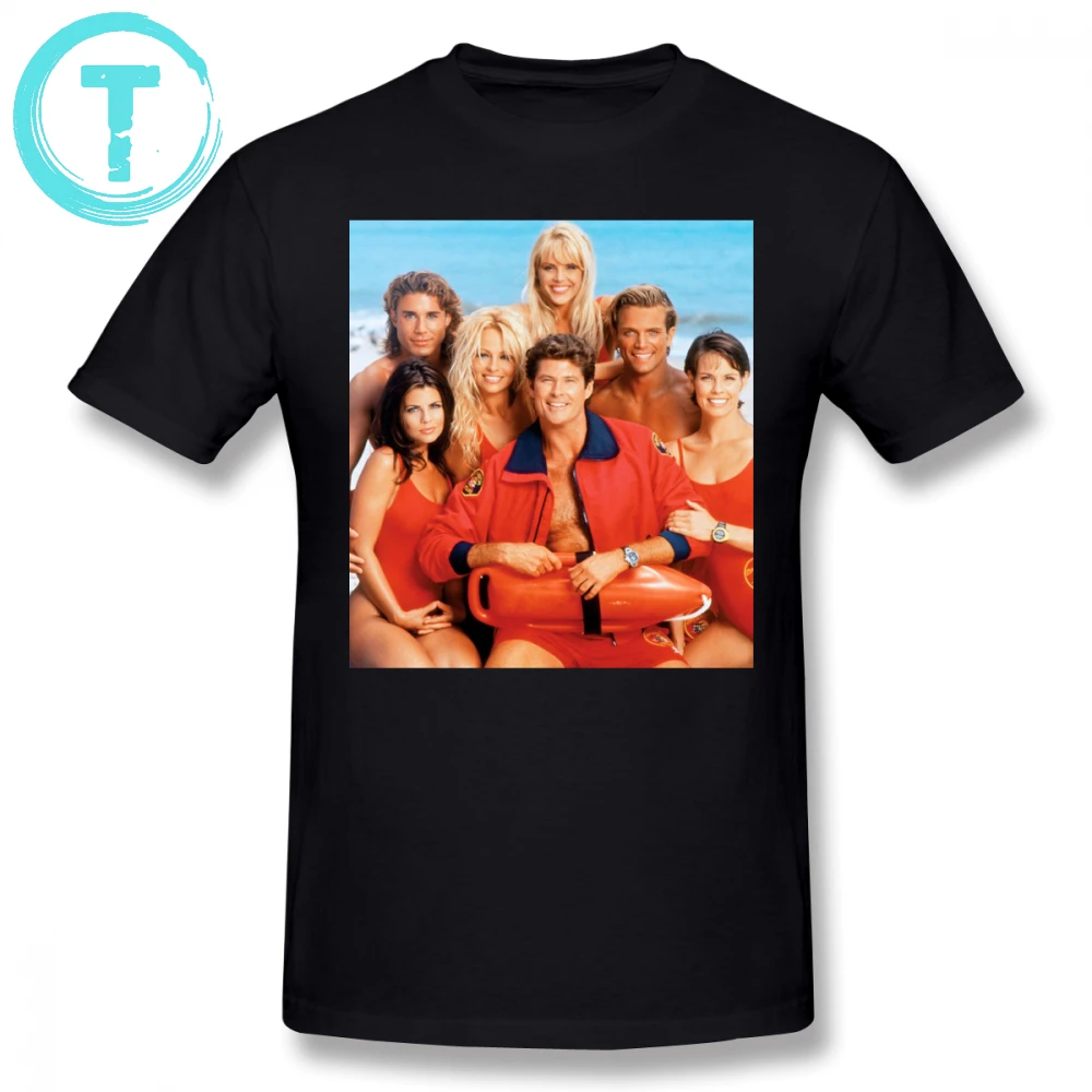 LIFEGUARD FANCY DRESS MENS TOP LICENSED BAYWATCH ® RED COTTON T-SHIRT