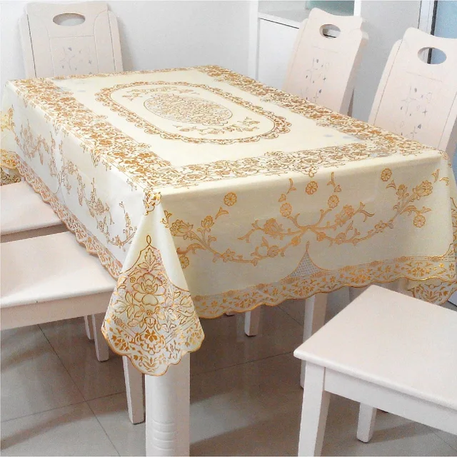 Online New Pvc Table Cloth Waterproof Disposable Plastic New Pvc Table Cloth Waterproof Disposable Plastic Tablecloth Lace European Soft Gl Round Mats