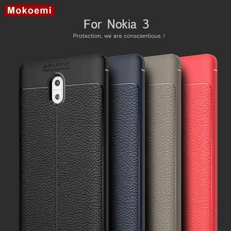 Mokoemi Модный чехол с узором Личи Ударопрочный Мягкий 5 0 &quotдля Nokia 3 для телефона |