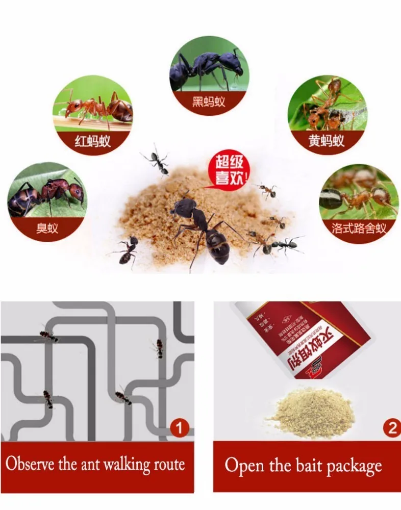12 упаковок, эффективные муравьи, убивающие приманку, медицина, инсектицидные красные черные муравьи и термитовый уничтожитель контроль за паразитами для кухонного ресторана