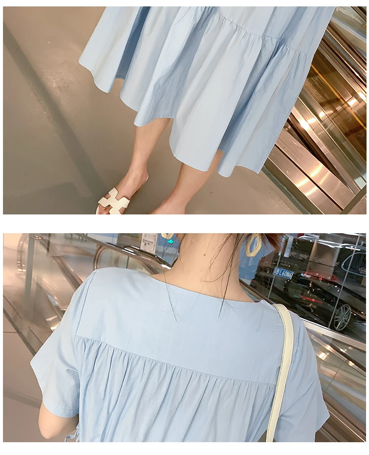 Streetwear Summer Dress Women Plus Size Loose Casual Women Dress Elegant 2019 Vestidos Maxi Long Maternity Dresses For Women    9