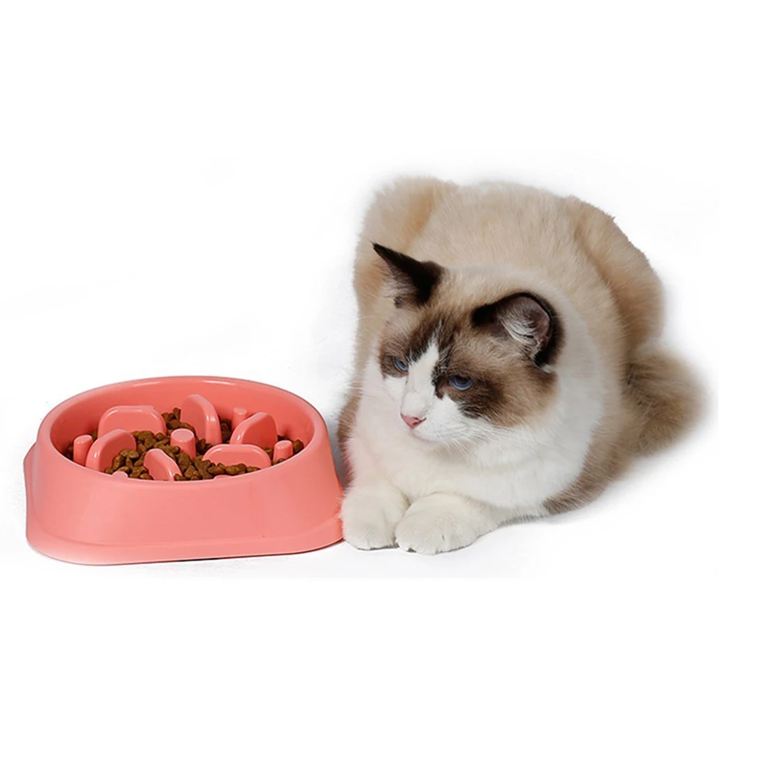 

Anti Gulp Puppy Dog Bowl Slow Feeding Dish ABS Durable Dog Feeding Bowl