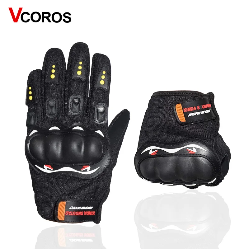 Vcoros полный палец Moto rcycle Прихватки для мангала Защитное снаряжение крест перчатки