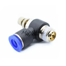 SL 4 6 8 10 12mm Fast connection Pneumatic Fitting M5 01 02 03(M5″ 1/8″ 1/4″ 3/8″) air speed Regulating valve throttle valve