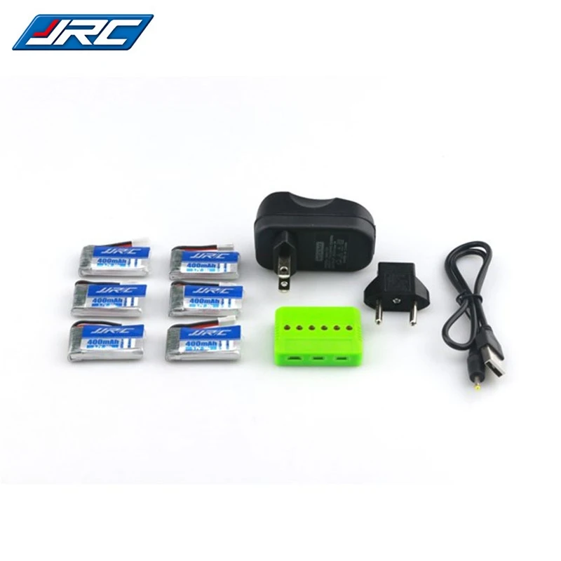 Лучшее предложение JJRC H31 RC Квадрокоптер запчасти 6 шт. 3,7 в 400 мАч 30C Lipo батарея и зарядное устройство Набор X 6A-A13