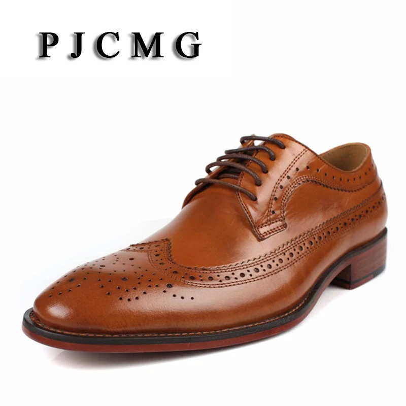 Мужские классические туфли из натуральной кожи черные или коричневые свадебные