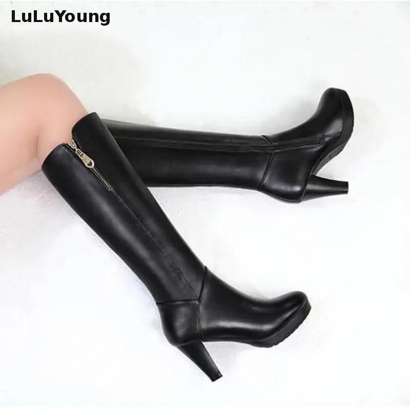 

Thigh High Boots Winter Warm Women Shoes High Heels