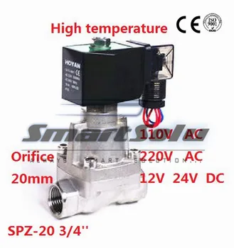 

Free shipping 2way SS304 high temperature steam electromagnetic solenoid valve air G3/4
