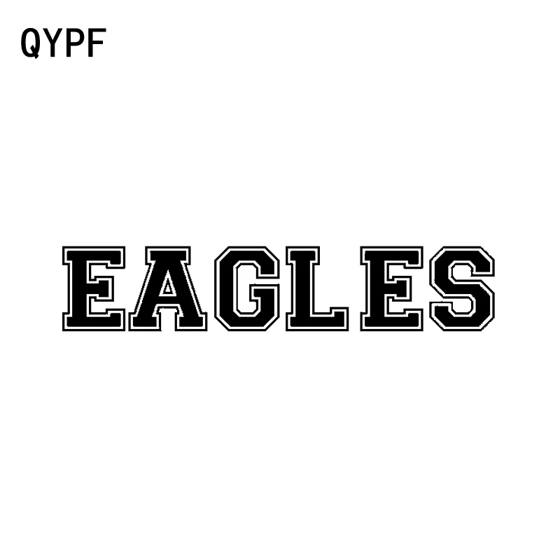

QYPF 15.5CM*3CM Fashion EAGLES Vinyl Car Sticker Car-styling Decal Graphical Decor Black/Silver C15-0891