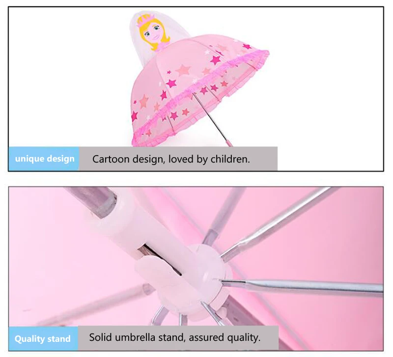 От 2 до 6 лет, детский зонтик с мультяшным рисунком, детский ультра-светильник, непромокаемый зонтик с милыми ушками для мальчиков и девочек, дождевик