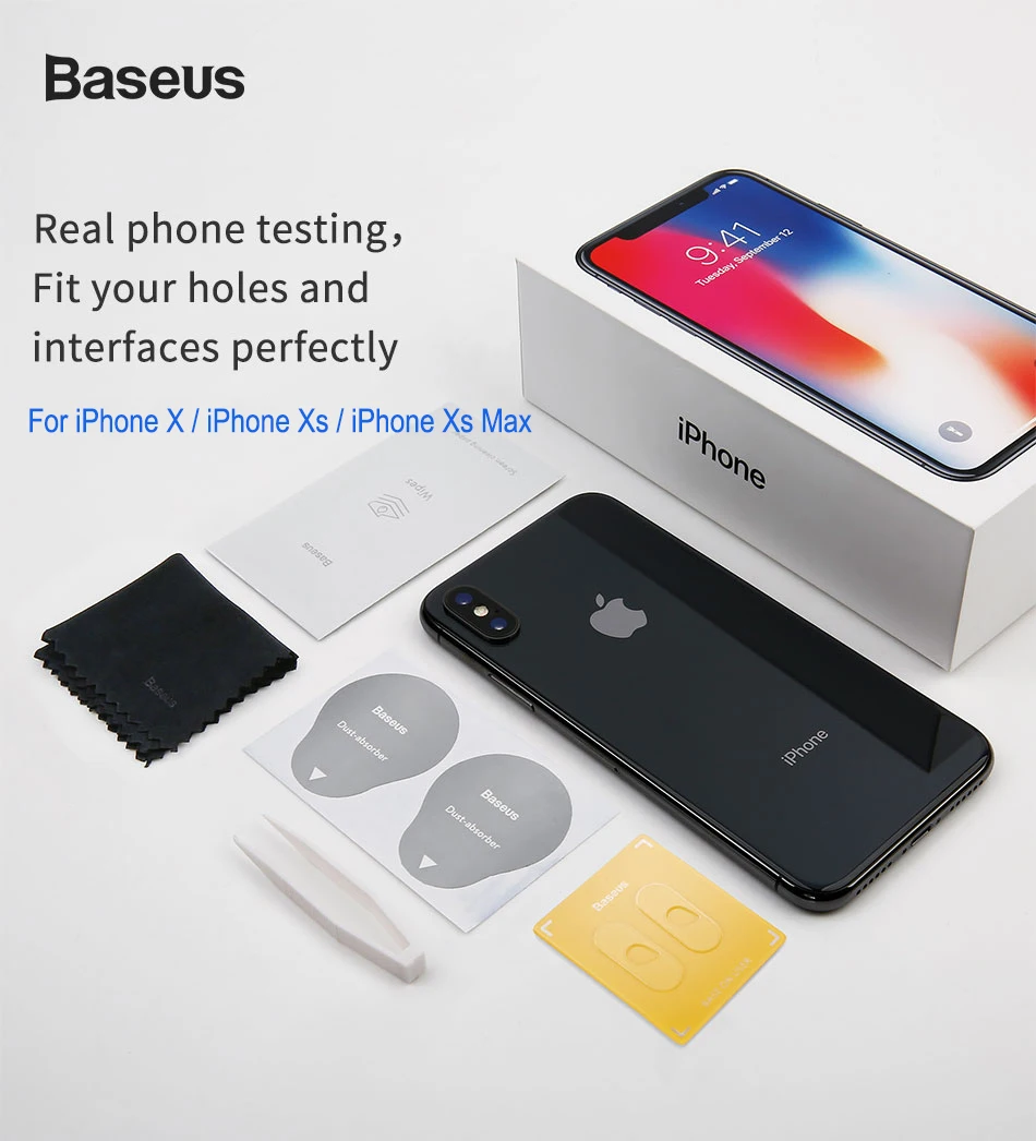 Baseus задняя камера Объектив Закаленное стекло для iPhone X S Xs Max Xsmax телефон объектив Защитное стекло для экрана протектор для iPhone Max