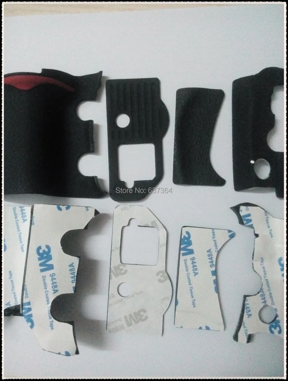 4 pieces For Nikon D300 Rubber Cover Units Complete Grip Rubber Replacement dslr camera Free Shipping