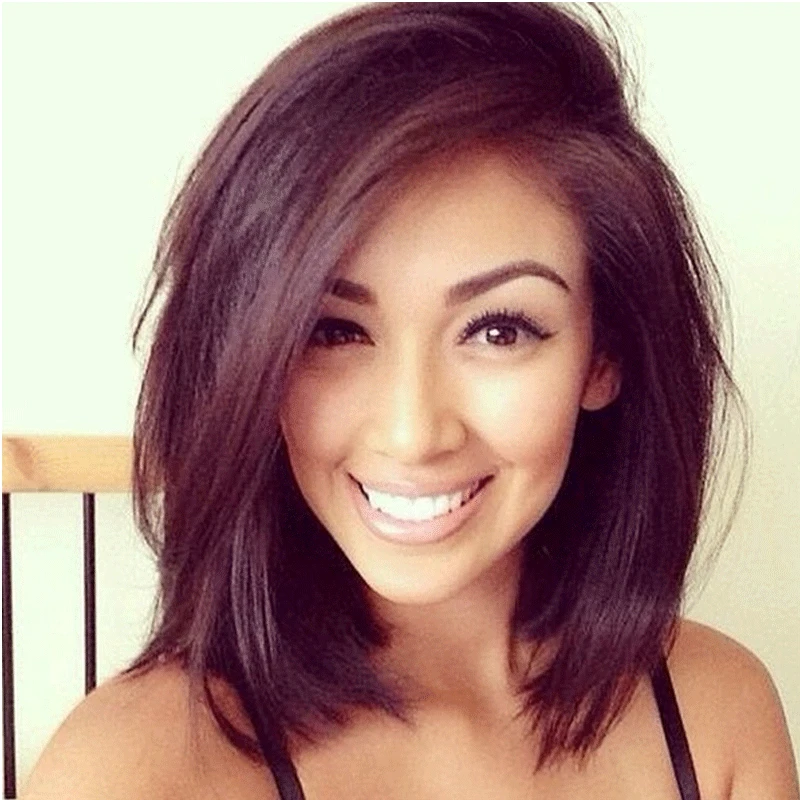 

Wine Red Short Bob Wigs Human Hair Straight Brazilian Hair Lace Front Wig For Black Women Bob Hair Style Accessories