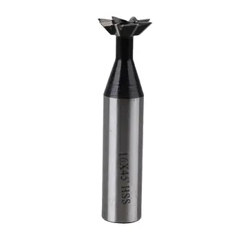 

3pcs Silver 45 Degree HSS Dovetail Cutter End Mill CNC Double-edged Router Bit 16mm