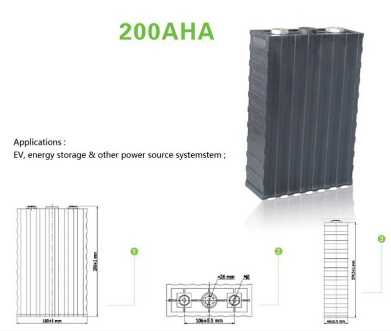 Литиевая батарея глубокого цикла lifepo4 батарея 3,2 v 200ah для электромобиля, ИБП, электрического велосипеда и автомобиля для гольфа, электровелосипеда