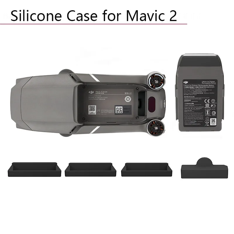 

Black Grey Drone Body Port Plug Battery Charging Port Protector Silicone Cover Dustproof Case Cap for DJI Mavic 2 Pro Zoom P