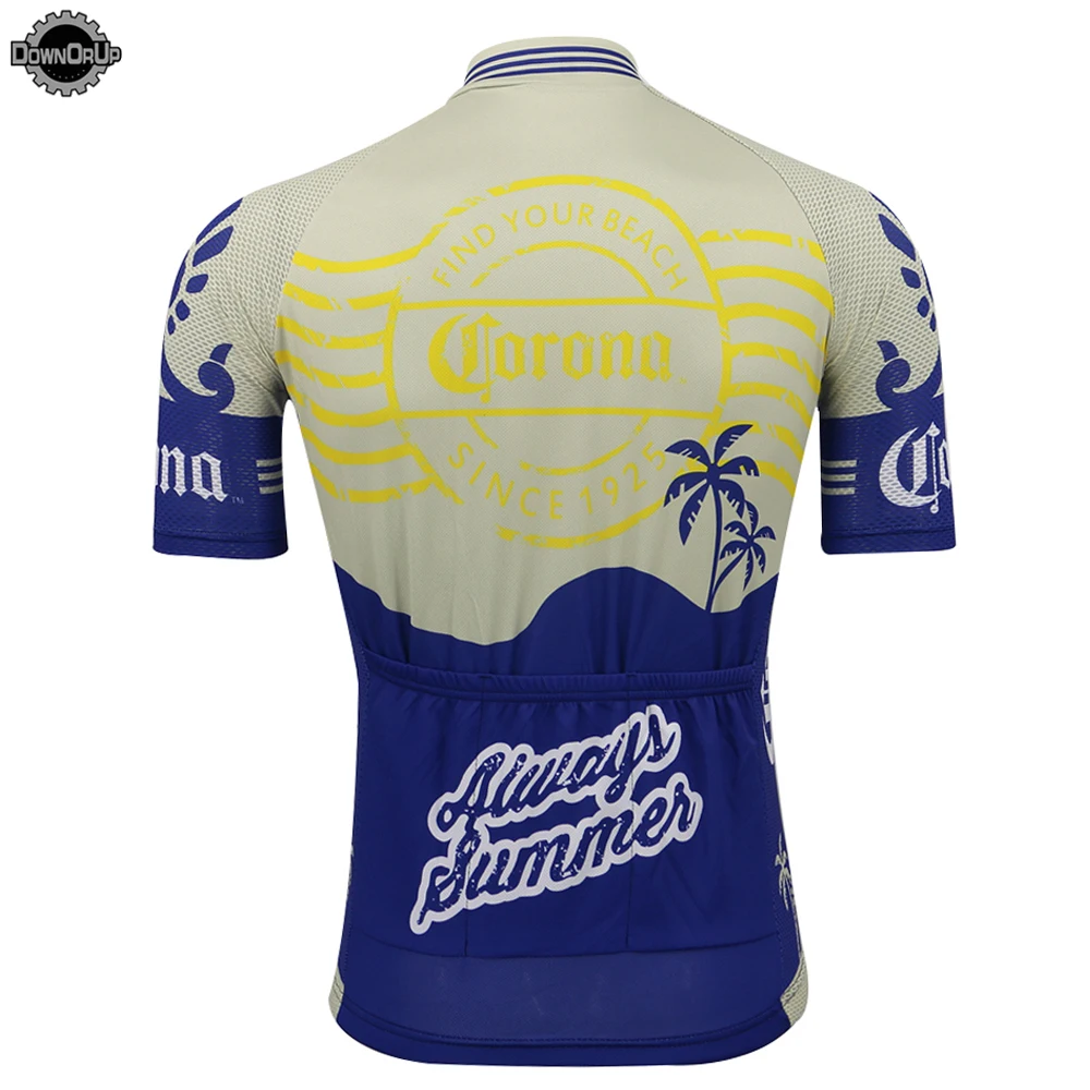 Мужская велосипедная майка Corona beer с коротким рукавом, ropa ciclismo, одежда для велоспорта, Триатлон, одежда для велоспорта, Майо ciclismo MTB