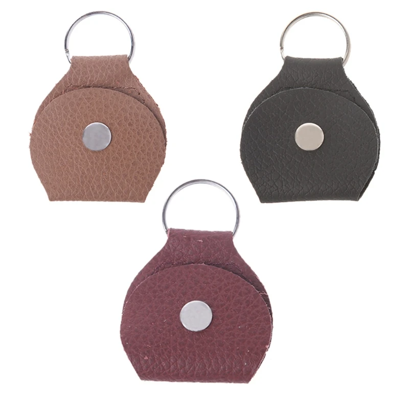 

Popular Guitar Picks Holder Case Keychain Faux Leather Plectrum Case Bag Guitar Parts Accessories