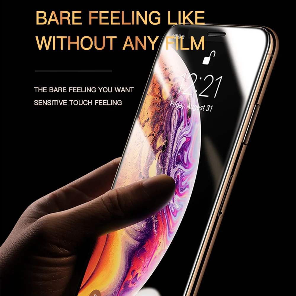 MaxGear 9D закругленные края Защитное стекло для iPhone XS Max XR X 10 полный экран Закаленное стекло пленка для iPhone 8 7 6 6s Plus стекло