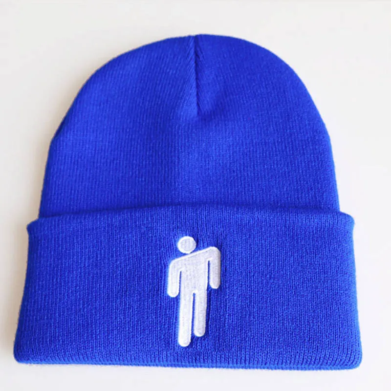 royal blue Billie Eilish вязаная Лыжная шапка унисекс однотонная хип-хоп вязаная зимняя шапка 12 цветов Уличная Повседневная спортивная шапка - Цвет: royal blue